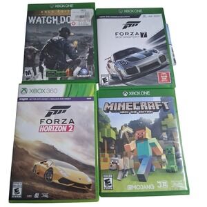XBOX ONE Video Game Bundle Minecraft Forza Horizan 2 Watch Dog Forza 7 Motorspor